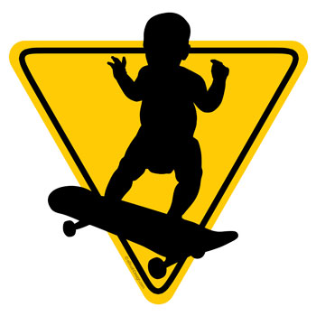 baby on board skateboard