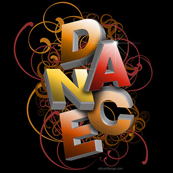 3D Dance typography