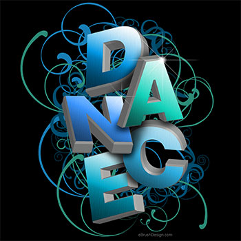 3D Dance typography