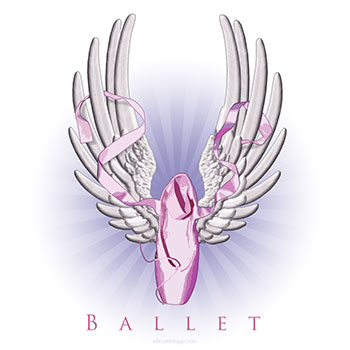 Winged ballet slipper