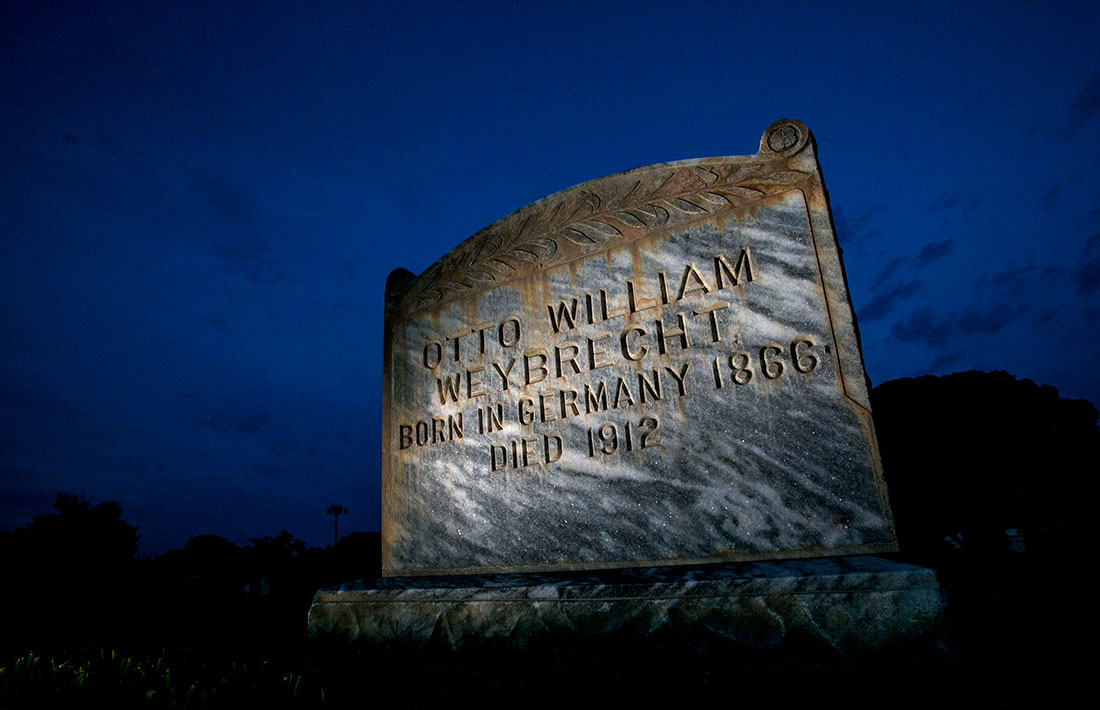 William Weybrecht's tombstone